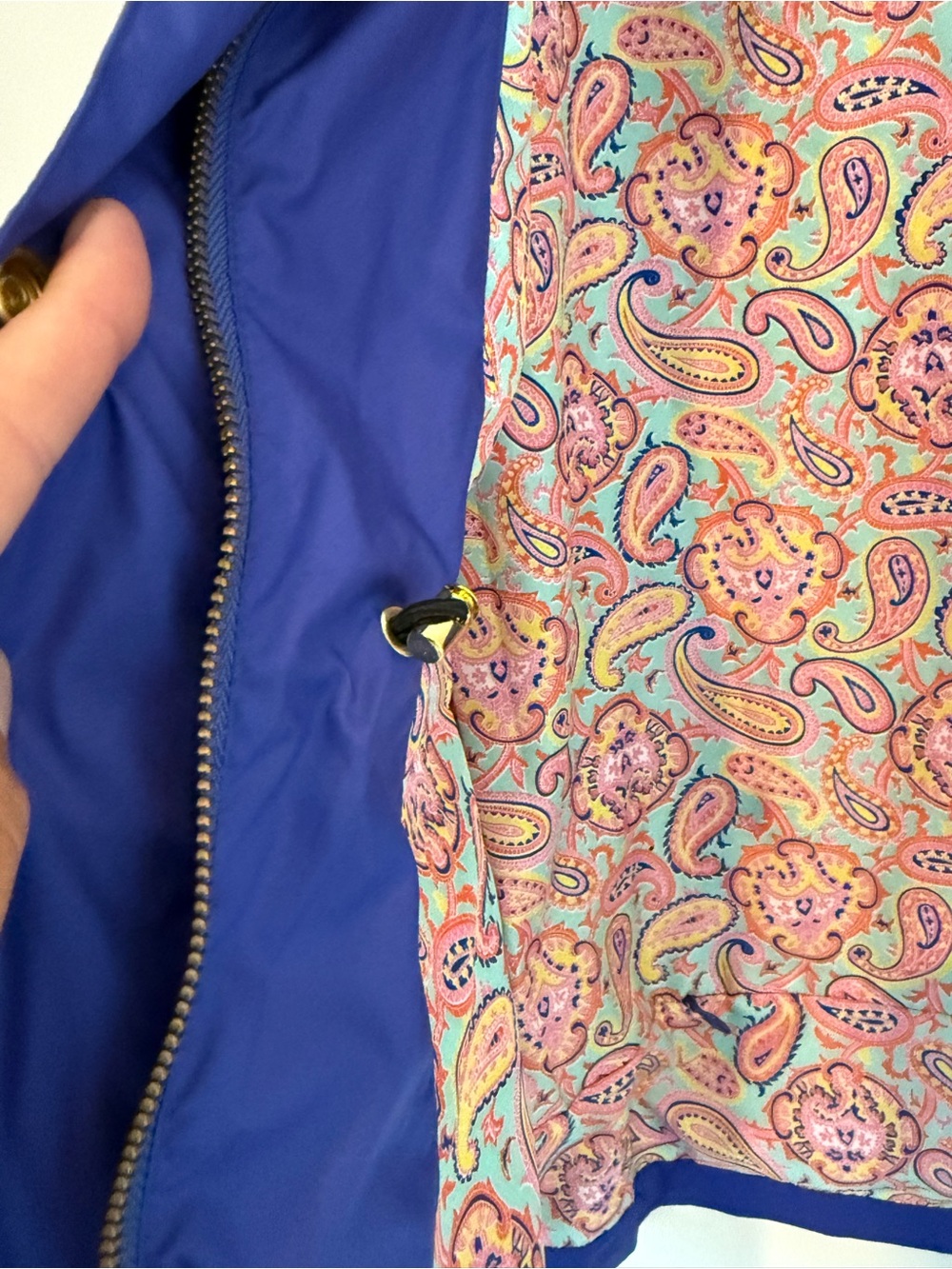 Peter Millar Women's Cobalt Blue Utility Jacket with Gold-Tone Snaps - Picture 5 of 6